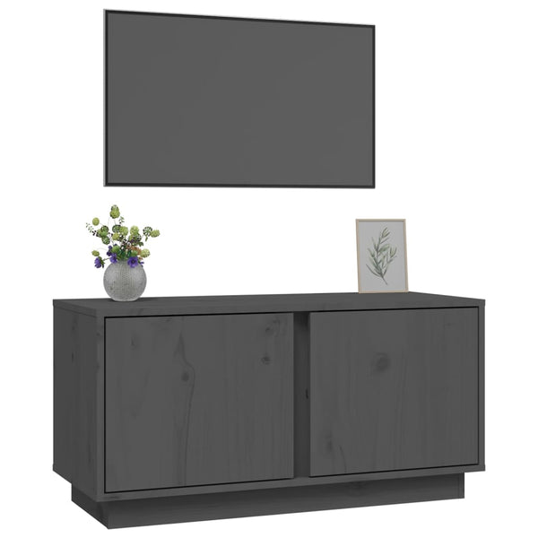 Graues TV-Möbel Othel 80x35x40,5cm (Kiefer)