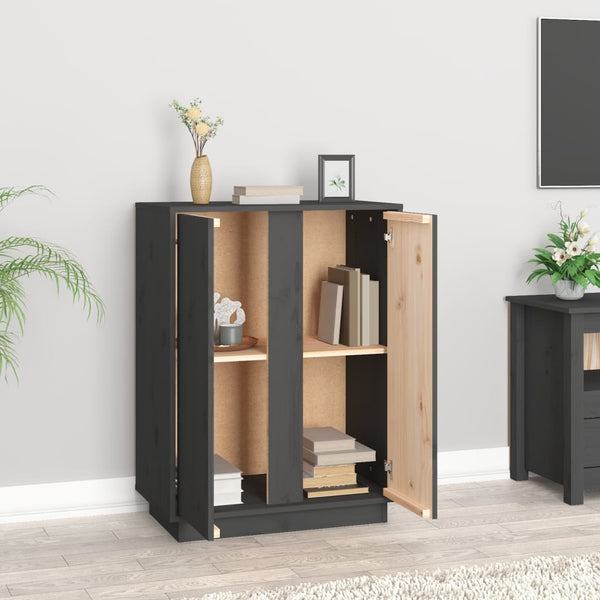 Graues Sideboard Sira 60x35x80cm (Kiefer)