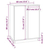 Graues Sideboard Sira 60x35x80cm (Kiefer)