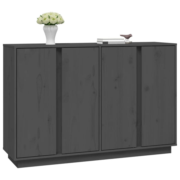 Graues Sideboard Miltiede 120x35x80cm (Kiefer)