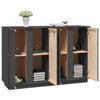 Graues Sideboard Miltiede 120x35x80cm (Kiefer)