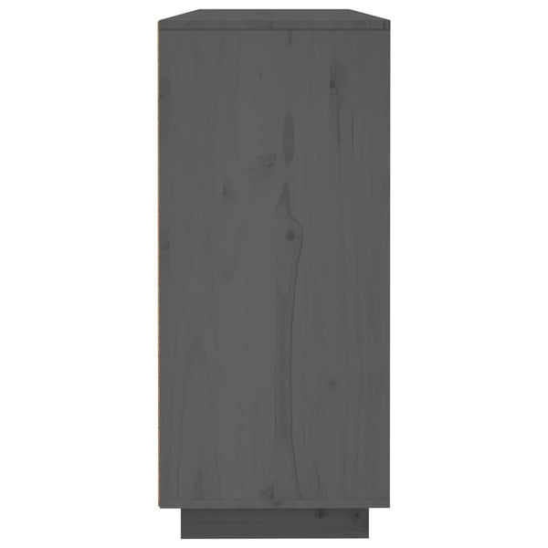 Graues Sideboard Miltiede 120x35x80cm (Kiefer)