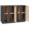 Graues Sideboard Miltiede 120x35x80cm (Kiefer)