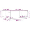 Couchtisch Fintinaru Grau 100x101x40,5cm (Kiefer)