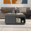 Grauer Couchtisch Fintinaru 80x81x36,5cm (Kiefer)