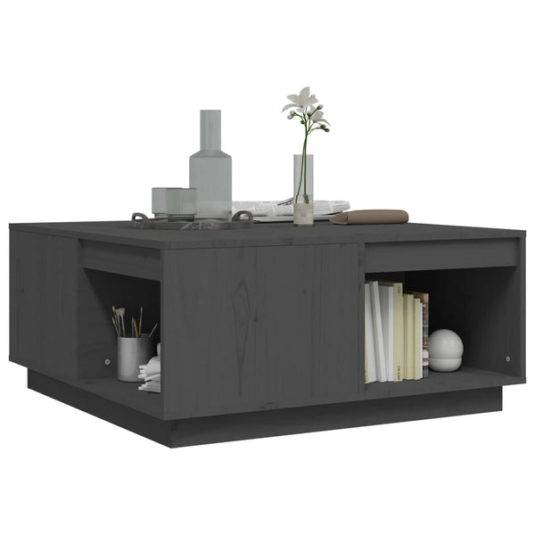Grauer Couchtisch Fintinaru 80x81x36,5cm (Kiefer)