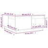Grauer Couchtisch Fintinaru 80x81x36,5cm (Kiefer)