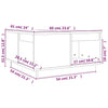 Grauer Couchtisch Fintinaru 60x61x32,5cm (Kiefer)