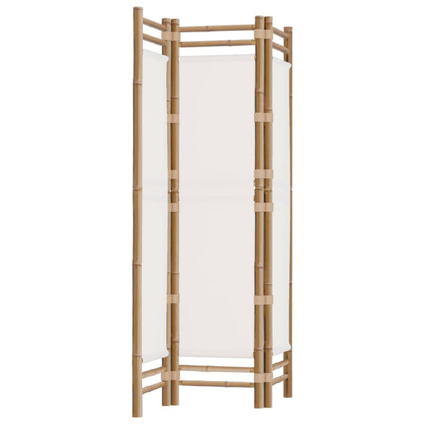 120cm kokoontaitettava tilanjakaja Kirita (3 paneelia bambu ja kangas)