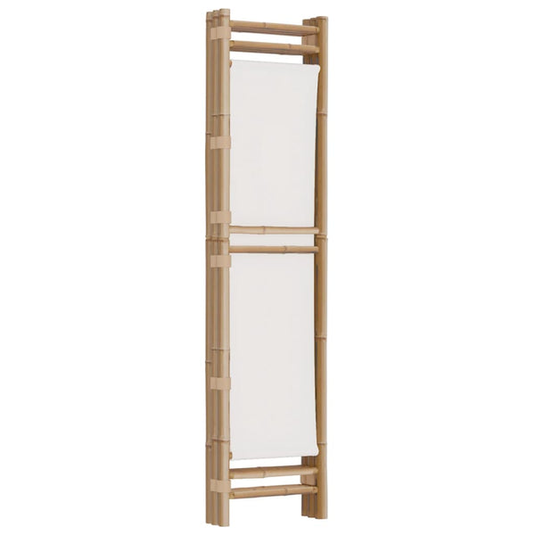 120cm kokoontaitettava tilanjakaja Kirita (3 paneelia bambu ja kangas)
