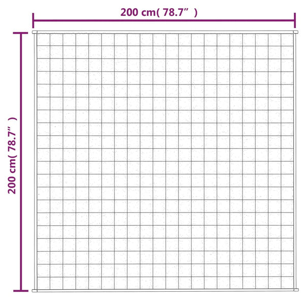 Graue Gewichtsdecke Jinar 200x200cm (9 kg)