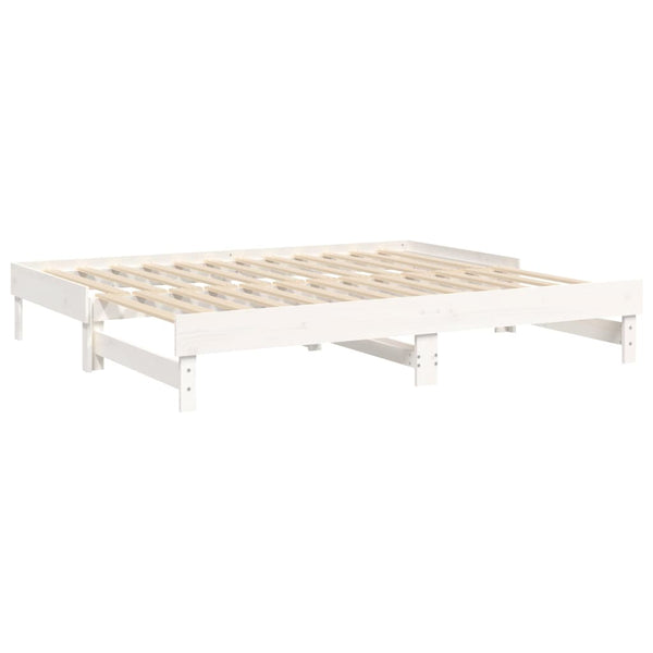 Weißes ausziehbares Schlafsofa Hermus 100x200cm (2x, Kiefer)
