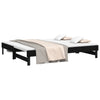 Schwarzes Schlafsofa Ausziehbar Hermus 100x200cm (2x, Kiefer)