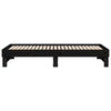 Schwarzes Schlafsofa Ausziehbar Hermus 100x200cm (2x, Kiefer)