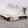 Schwarzes Schlafsofa Ausziehbar Hermus 100x200cm (2x, Kiefer)