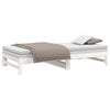 Valkoinen sohvasänky ulosvedettävä Panorita 100x200cm (2x, mänty)