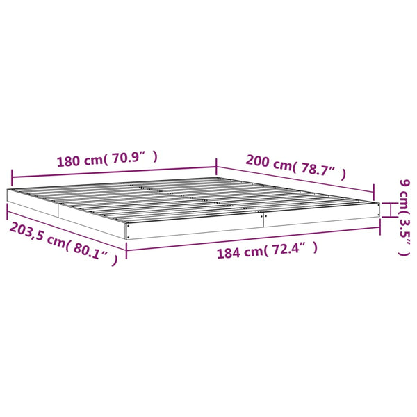 Bettgestell Salvia 180x200cm (Super King Size Kiefer)