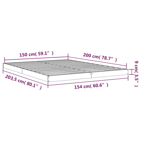 Bettrahmen Salvia 150x200cm (Kingsize-Kiefer)