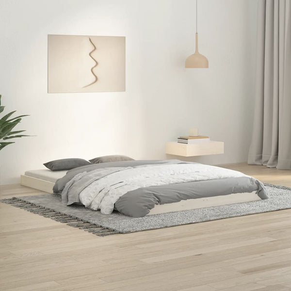Bettgestell Salvia Weiß 120x190cm (kleines Doppelbett Kiefer)