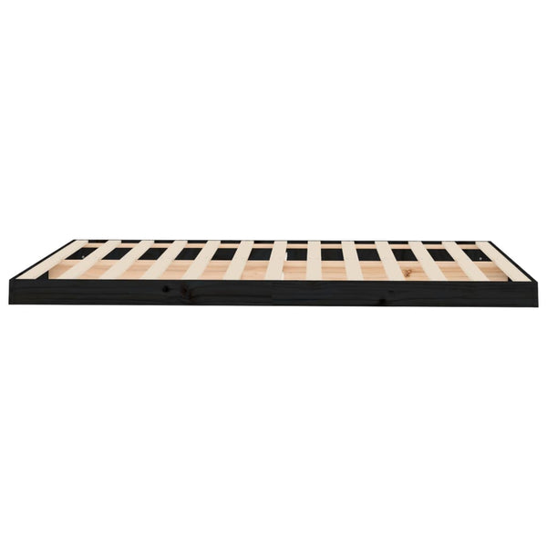 Schwarzes Bettgestell Salvia 120x190cm (kleines Doppelbett Kiefer)