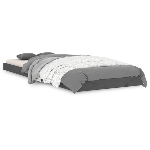Graues Bettgestell Salvia 75x190cm (Kiefer Small Single)
