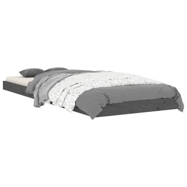 Graues Bettgestell Salvia 75x190cm (Kiefer Small Single)