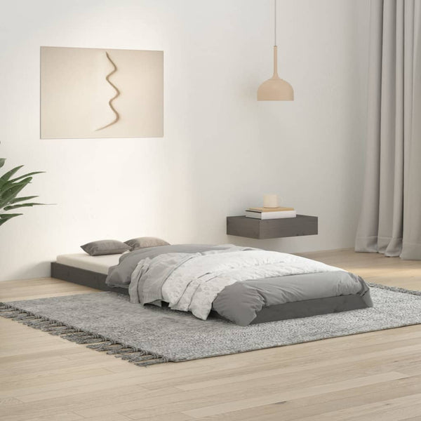 Graues Bettgestell Salvia 75x190cm (Kiefer Small Single)