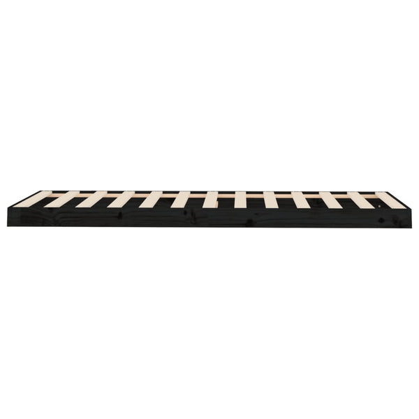 Schwarzes Bettgestell Salvia 75x190cm (schmales Einzelbett Kiefer)