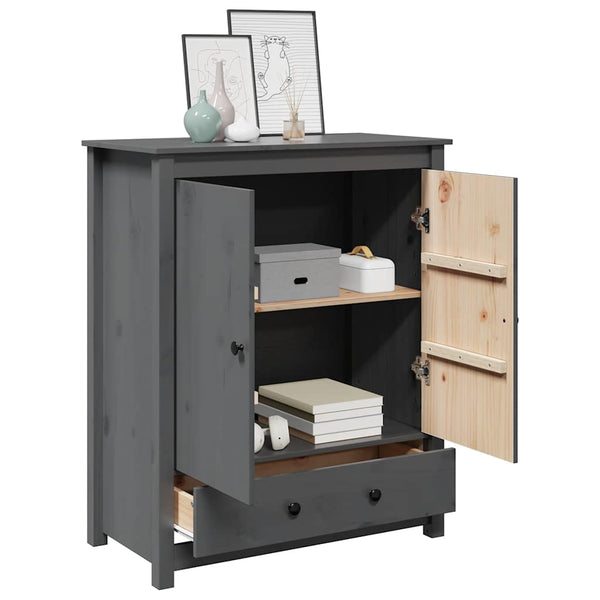 Grauer Schrank Dragani 83x41,5x100cm (Kiefer)