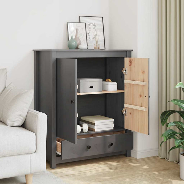 Grauer Schrank Dragani 83x41,5x100cm (Kiefer)