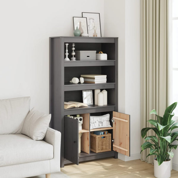 Grauer Schrank Virgil 80x35x154cm (Kiefer)