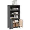 Grauer Schrank Virgil 80x35x154cm (Kiefer)