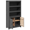 Grauer Schrank Virgil 80x35x154cm (Kiefer)