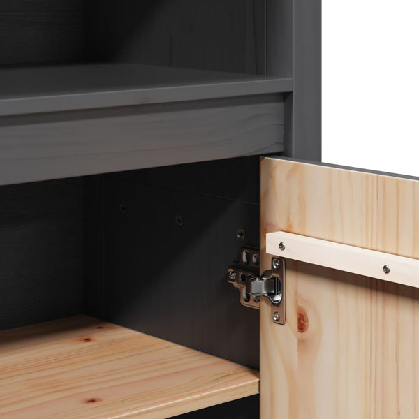 Grauer Schrank Virgil 80x35x154cm (Kiefer)