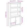 Grauer Schrank Virgil 80x35x154cm (Kiefer)