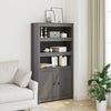 Grauer Schrank Virgil 80x35x154cm (Kiefer)