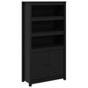 Schwarzer Schrank Virgil 80x35x154cm (Kiefer)