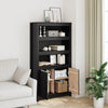 Schwarzer Schrank Virgil 80x35x154cm (Kiefer)