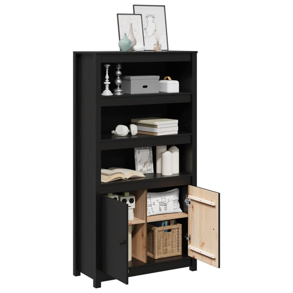 Schwarzer Schrank Virgil 80x35x154cm (Kiefer)