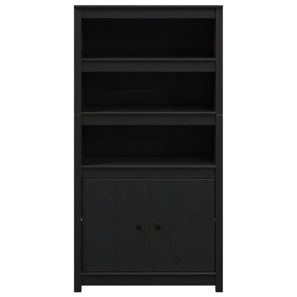 Schwarzer Schrank Virgil 80x35x154cm (Kiefer)
