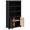 Schwarzer Schrank Virgil 80x35x154cm (Kiefer)