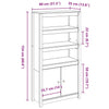 Schwarzer Schrank Virgil 80x35x154cm (Kiefer)