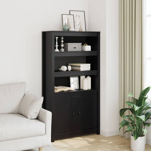 Schwarzer Schrank Virgil 80x35x154cm (Kiefer)