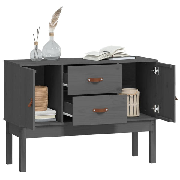 Graues Sideboard Hassaina 110x40x78cm (Kiefer)