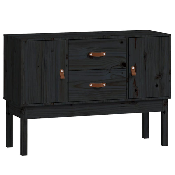 Schwarzes Sideboard Hassaina 110x40x78cm (Kiefer)