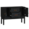Schwarzes Sideboard Hassaina 110x40x78cm (Kiefer)