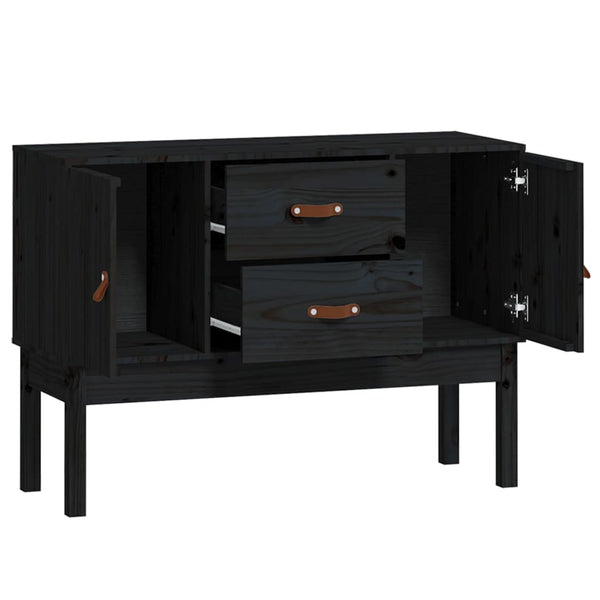 Schwarzes Sideboard Hassaina 110x40x78cm (Kiefer)