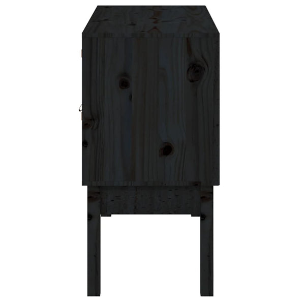 Schwarzes Sideboard Hassaina 110x40x78cm (Kiefer)