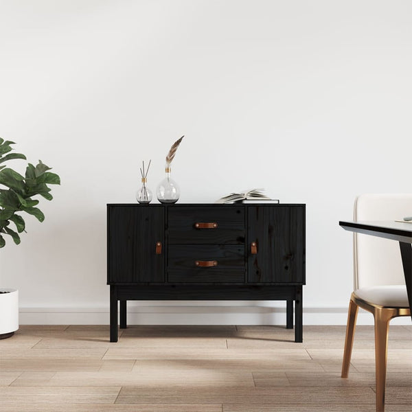 Schwarzes Sideboard Hassaina 110x40x78cm (Kiefer)