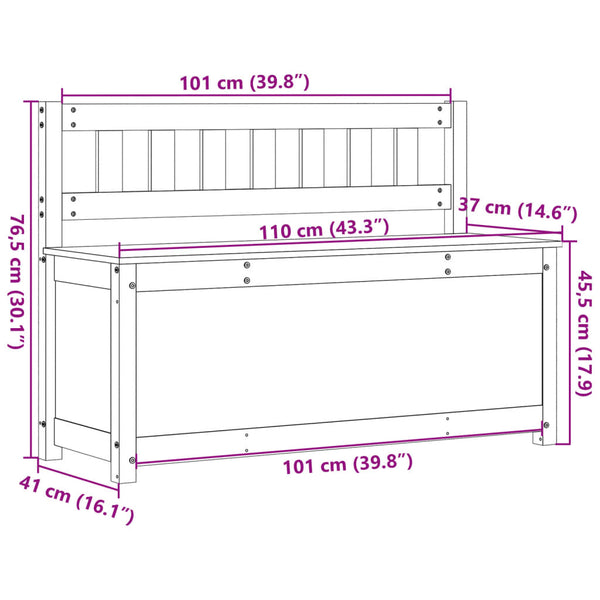 Bank Calache 110x41x76,5cm (Kiefer)